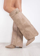 Taupe Wildleder